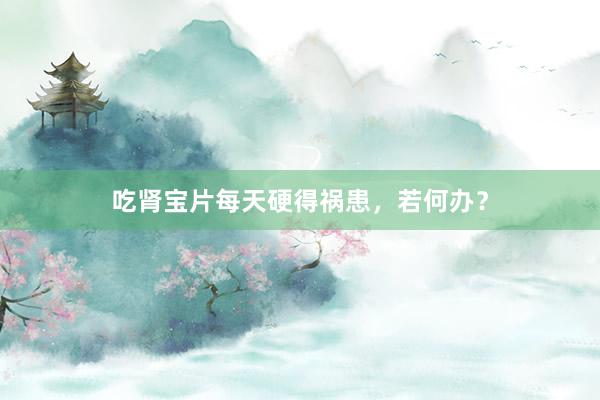 吃肾宝片每天硬得祸患,若何办?