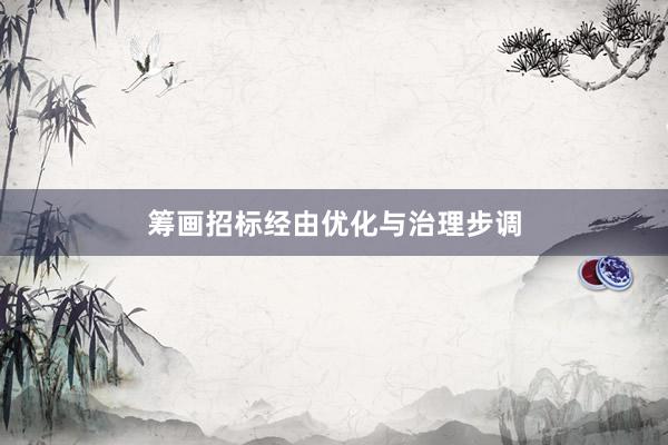 筹画招标经由优化与治理步调